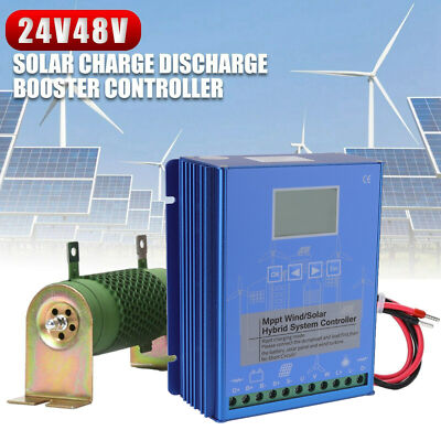 1600W Wind Turbine PV Hybrid MPPT Charge Controller Battery Regulator 12/24/48V
