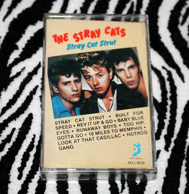 STRAY CATS ''Stray Cat Strut'' OUT OF PRINT Cassette Tape US EX Rockabilly 1983