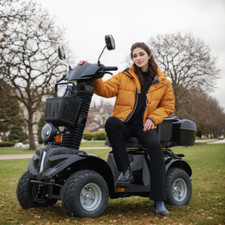 4-Wheel All-Terrain Electric Powered Mobility Scooter 1000W Heavy Duty Scooter