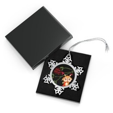 Christmas Ornaments, Home Decor, Christmas Gifts, Pewter Snowflake Ornament