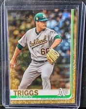 2019 Topps Series 2 Andrew Triggs Gold #ed 1291/2019 #565 Oakland Athletics