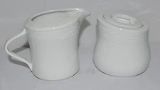 Simple Dining White Ceramic Cream & Sugar Set