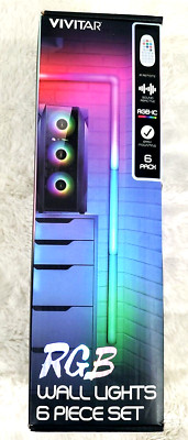 Vivitar 6 Pc. RGB Neon Tube Wall Light with Remote Light Reacts to Music GC 