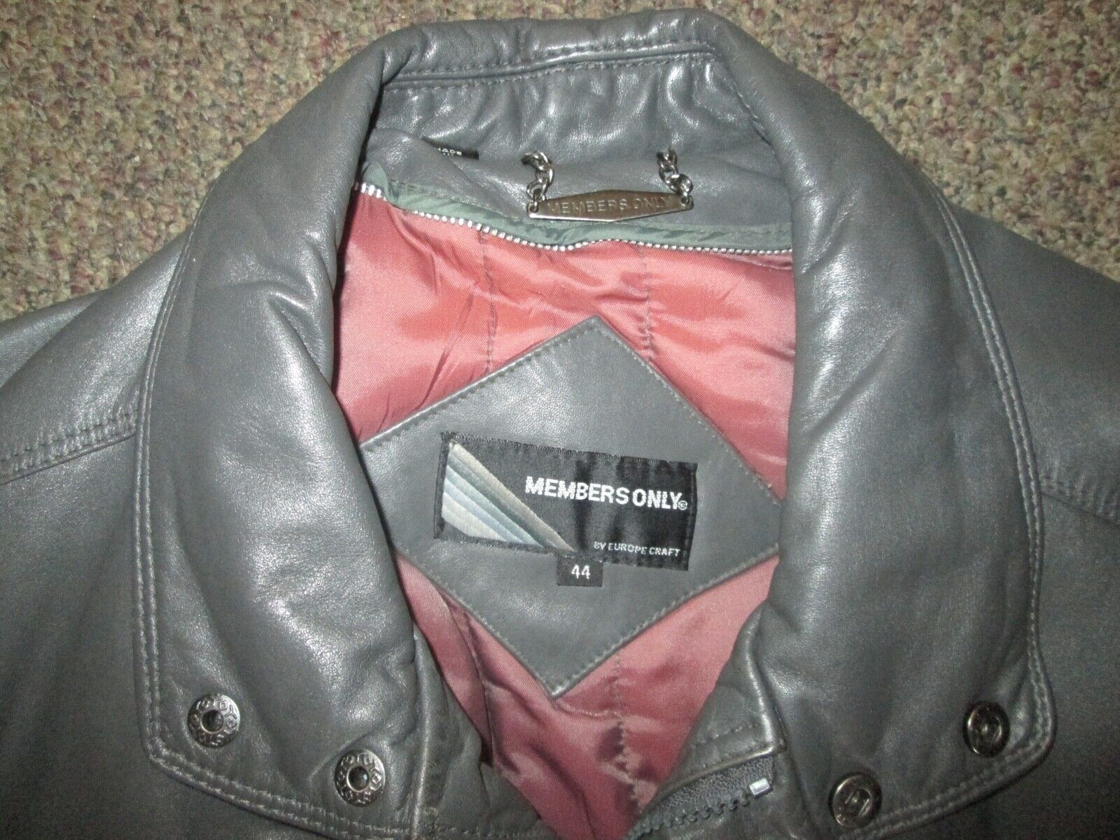 MEMBERS ONLY VINTAGE GRAY LEATHER 1980's BOMBER J… - image 3