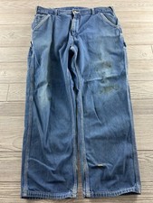 Carhartt Work Jeans Men's Traditional Fit Blue Jeans Pants Carpenter loose fit