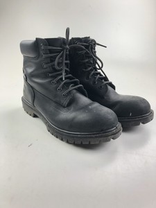 timberland black leather waterproof work boots