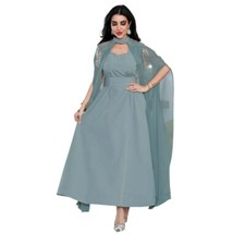 Muslim Women Abaya Dubai Kaftan Long Dress Cape Sleeve Maxi Robe Evening Party