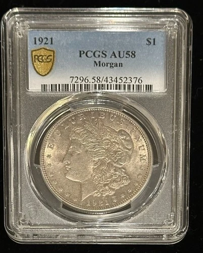 1921 Morgan Dollar PCGS AU58 $1 Silver Coin