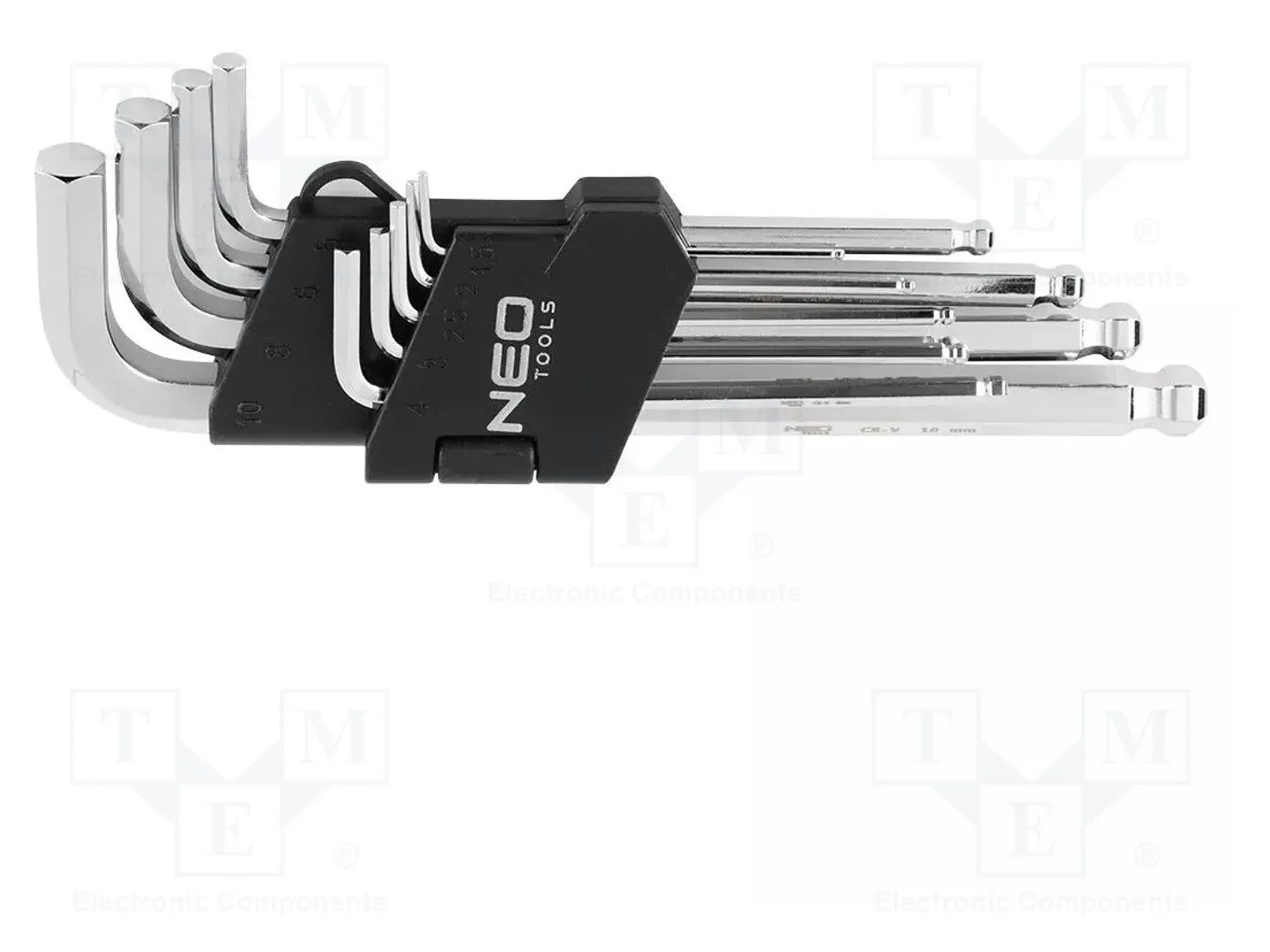 Neo , Sechskantschlüssel, Satz Sechskantschlüssel, Typ L 1,5-10 Mm, Mit Kugel 9-Tlg. (09-525) - Bild 2