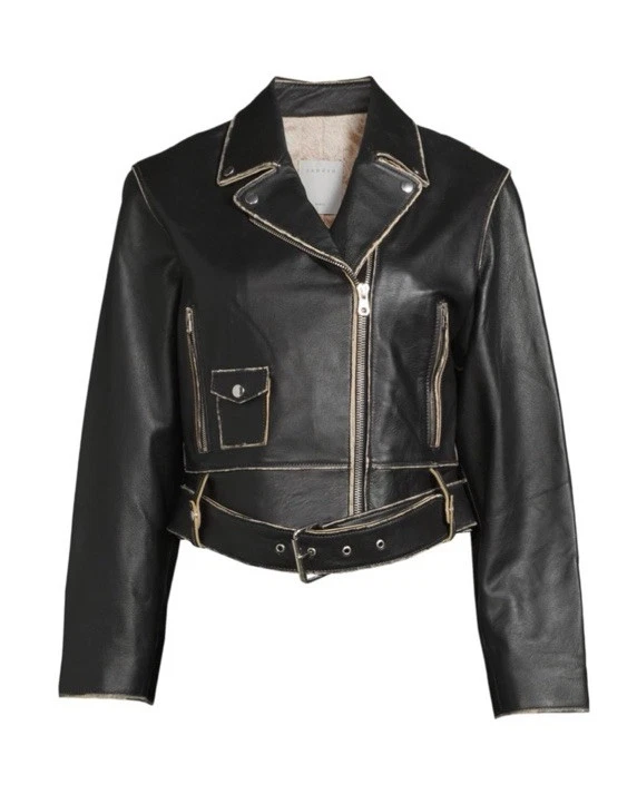 Sandro Casual Coats, Jackets & Vests Leather Outer Shell for Women
