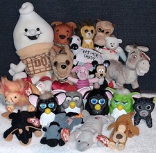 Lot of Vintage Small Toys Stuffed Animals Furbies Ty Beanie Babies More