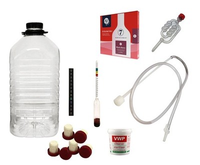 Black Cherry Country Weinherstellung Set 6 Flaschen mit Ausrüstung SG Weine