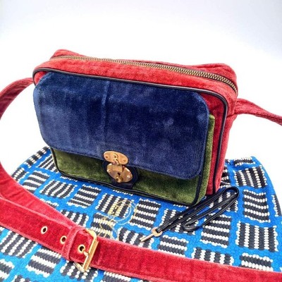 ROBERTA DI CAMERINO Shoulder bag Velvet Leather Authentic From Japan