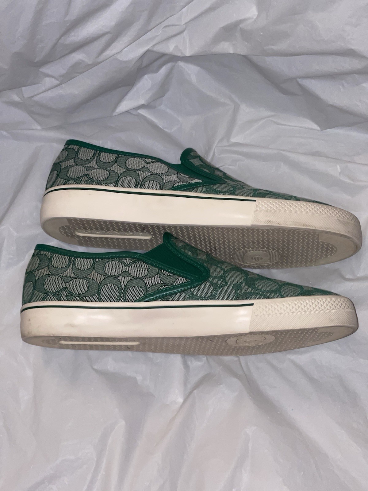 Coach Men's Signature Jacquard SlipOn Skate Sneaker Size 12D Green C8958 thumbnail 4