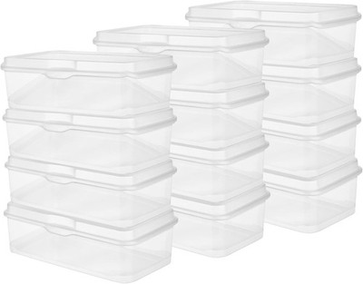 Sterilite 12-Pack FlipTop Stackable Rectangular Storage Bin with Hinging Lid