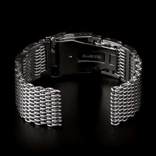 Milanaise Watch Bracelet Shark Mesh Band Polished Stainless Steel 10685.2oz 4x - Picture 5 of 12