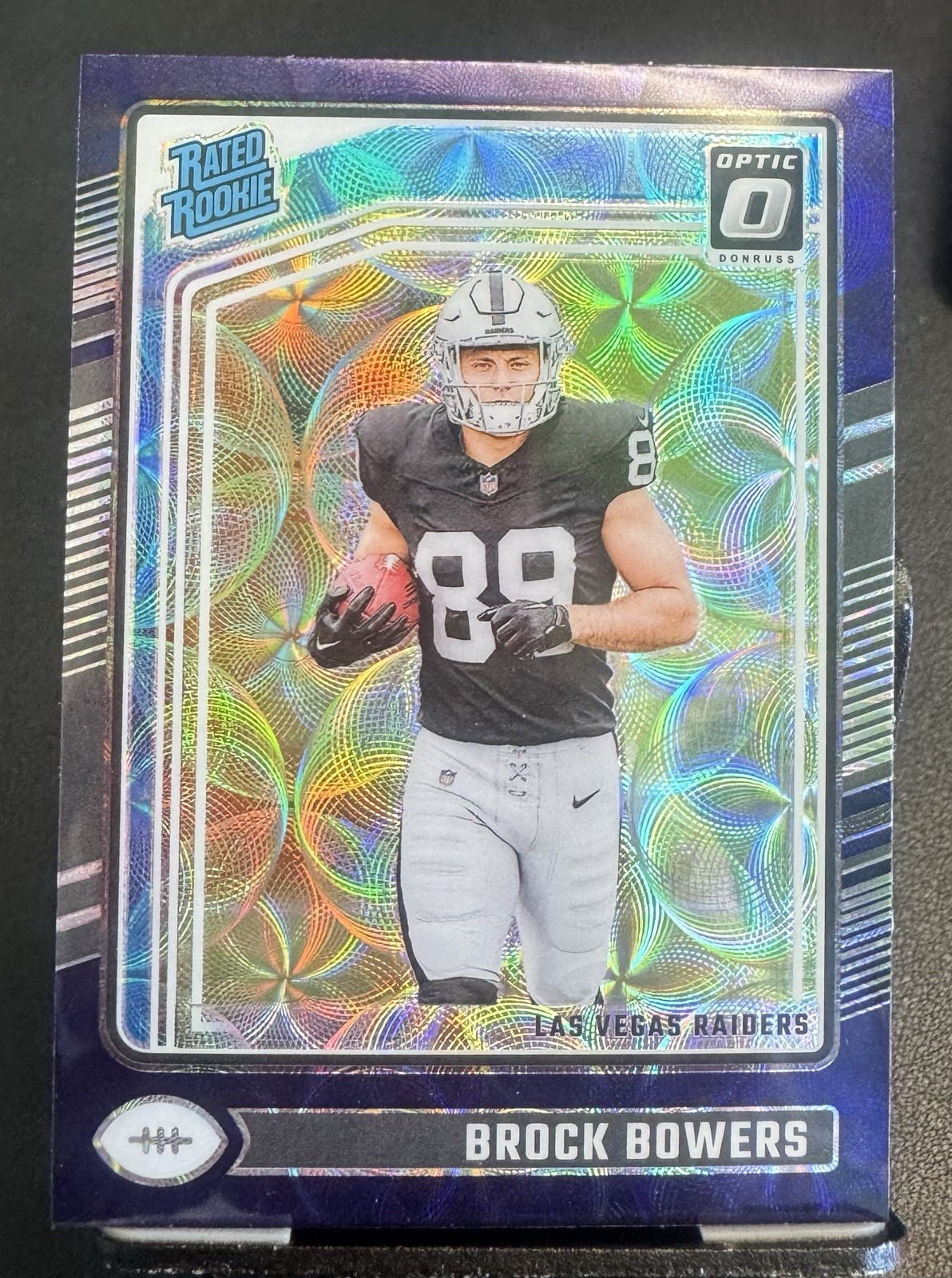 2024 Panini Donruss Optic - Rated Rookie Brock Bowers #215 Purple Scope Prizm