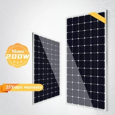 200W Solar Panel 12V Mono Off Grid Power RV Motorhome Camper Marine Van outdoor