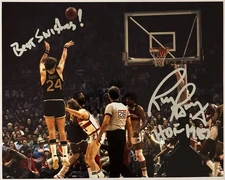 Rick Barry Autographed/Signed 8x10 Photo Golden State Warriors Inscs Exact Proof