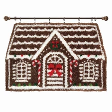 Herrschners® Gingerbread Manor Kit & Hanger Latch Hook Kit