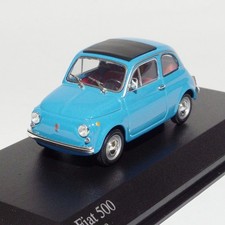Minichamps Fiat 500 1965 Blue 1/43 Diecast Model Car Collectible Rare