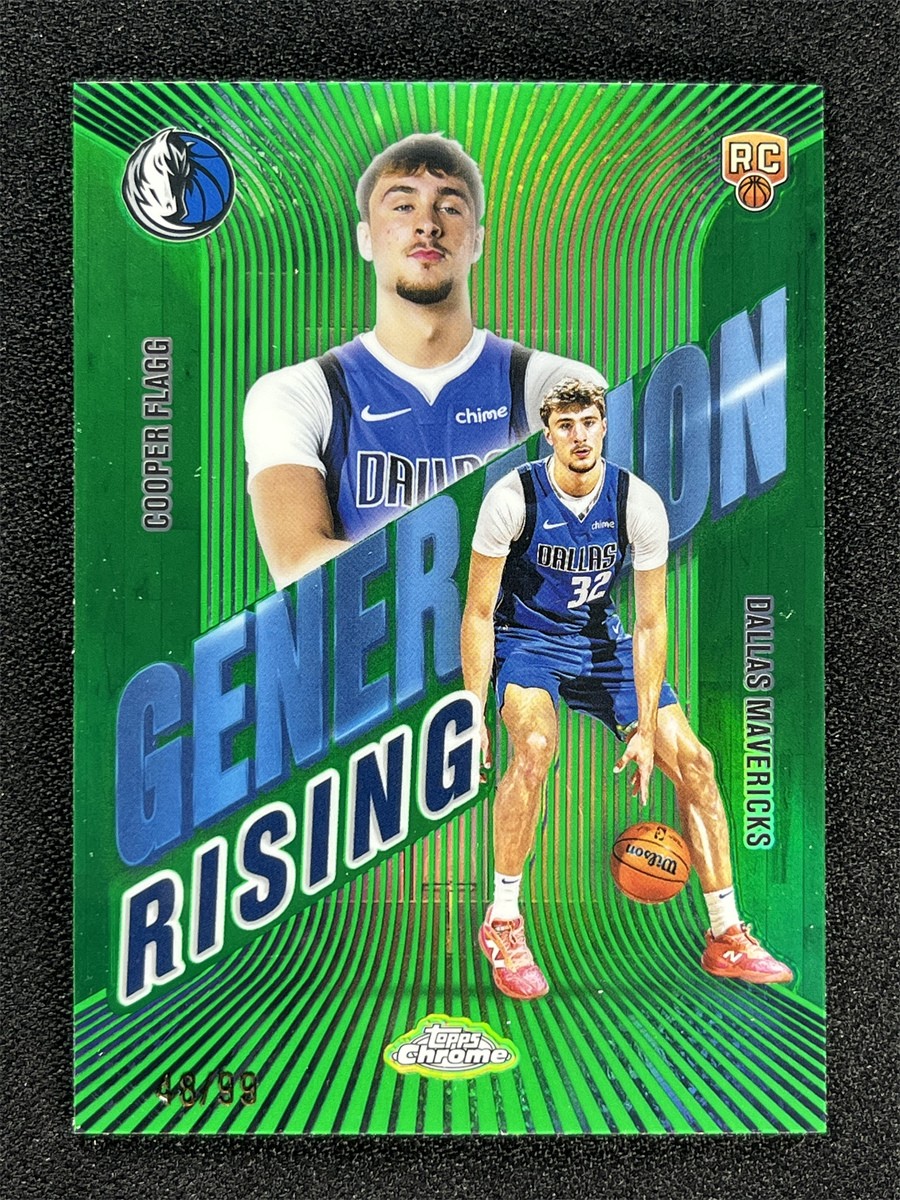 2025-26 Topps Chrome Cooper Flagg #GR-1 Rookie RC Green Generation Rising /99