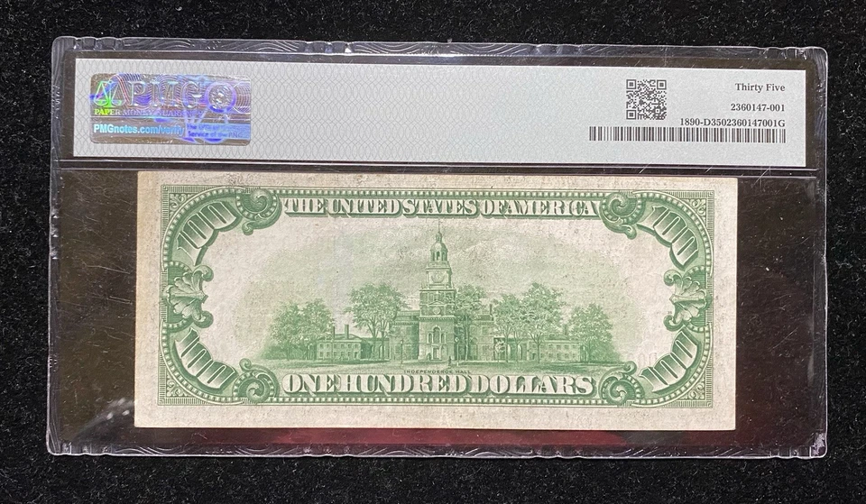 1929 $100 Cleveland Federal Reserve Bank Note Fr#1890-D PMG 35 - Image 2 of 2