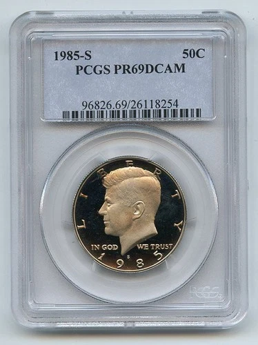 1985-S Kennedy Half Dollar Proof — photo from the most recent tracked eBay sale