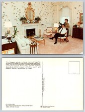 1981 Ronald & Nancy Reagan White House Bedroom Postcard Michael Evans Photo