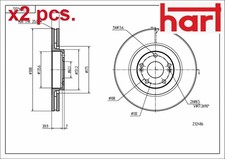 X2 PCS FRONT BRAKE DISC SET