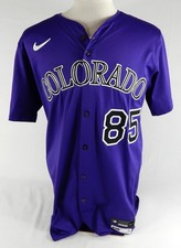 2025 Colorado Rockies Sean Sullivan #85 Game Issued Pos Used Purple Jersey 44 1