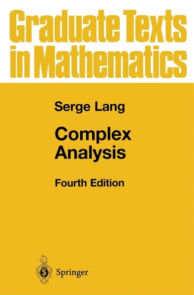Complex Analysis Serge Lang Taschenbuch Graduate Texts in Mathematics Xiv 2010-image