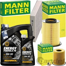 MANN INSPEKTIONSPAKET+MANNOL 5W-30 ÖL passend für 2.0 TDCI FORD FOCUS 2 VOLVO