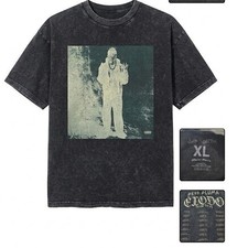 Peso Pluma Exodo Tour T Shirt XL Black Made In USA Rap Tee Style Acid Wash Merch