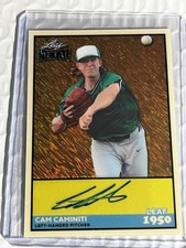2026 Leaf Metal Draft Cam Caminiti Atlanta Braves Gold Shimmer SP Auto RC 1/1