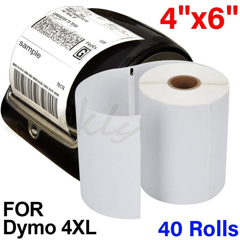 40 Roll Dymo 4XL LabelWriter Direct Thermal Shipping Labels 1744907 4x6 220/Roll
