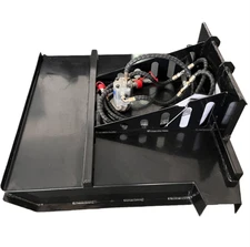 Agrotk 35in Mini Skid Steer Brush Cutter with 2 Blades Loader Attachments Black