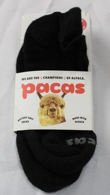Pacas Men's Basic Stretch Soft Low Cut Socks EJ3 Solid Black Medium/Large NWT