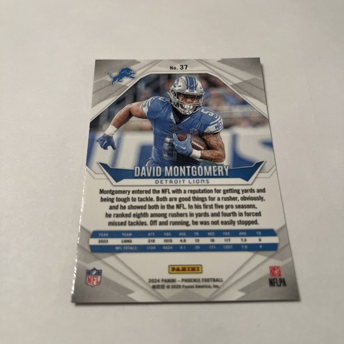 2024 Panini Phoenix David Montgomery Purple Fade # 37 Detroit Lions - Bild 2 von 2