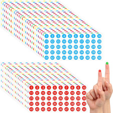 50 Sheets Vinyl Number Stickers 0.4 Inch Self-Adhesive Labels 1-50