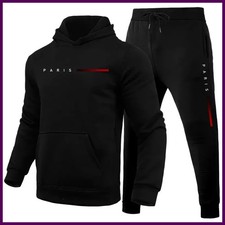Men  s Tracksuit 2-Piece Set Hooded Sportswear and Sweatpants, Comfortable
