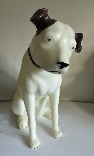 VTG Victor RCA Hard Plastic Blow Mold NIPPER DOG 18” Advertising Original Label