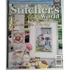 Stitcher's World Cross Stitch Magazine July 2000 Cherries, Baby, Roses, Dogs