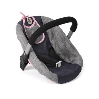 Bayer Chic 2000 Puppen Autositz mit Adapter Melange grau-navy TOP