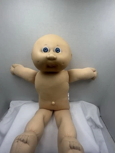 1985 Coleco Cabbage Patch Kids 14" Doll Bald Blue Eyes  Vtg No Clothes Dimples