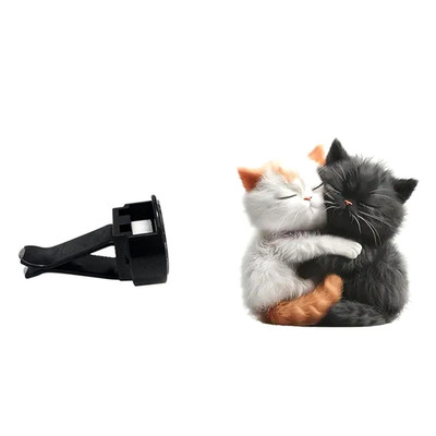 ZZ 2Set Cuddle Cat Perfume Diffuser Car Air Freshener Clip Car Air Conditioning 