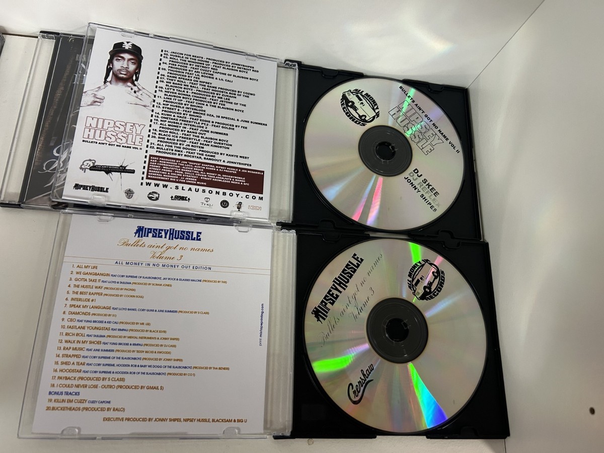 NIPSEY HUSSLE 3X OFFICIAL BULLETS AINT GOT NO NAMES MIXTAPE MIX CD