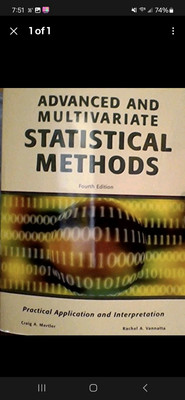 Advanced and Multivariate Statistical Methods 4th Edition  Practical Application