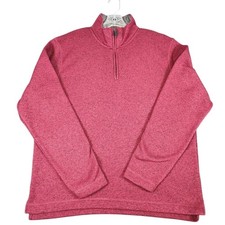 Wrangler Authentics Sweater Mens XL Long Sleeve Fleece Quarter Zip Pullover
