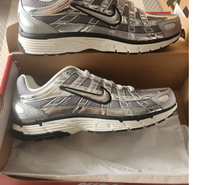 Nike P-6000 Metallic Silver Running Shoes CN0149-001 | eBay